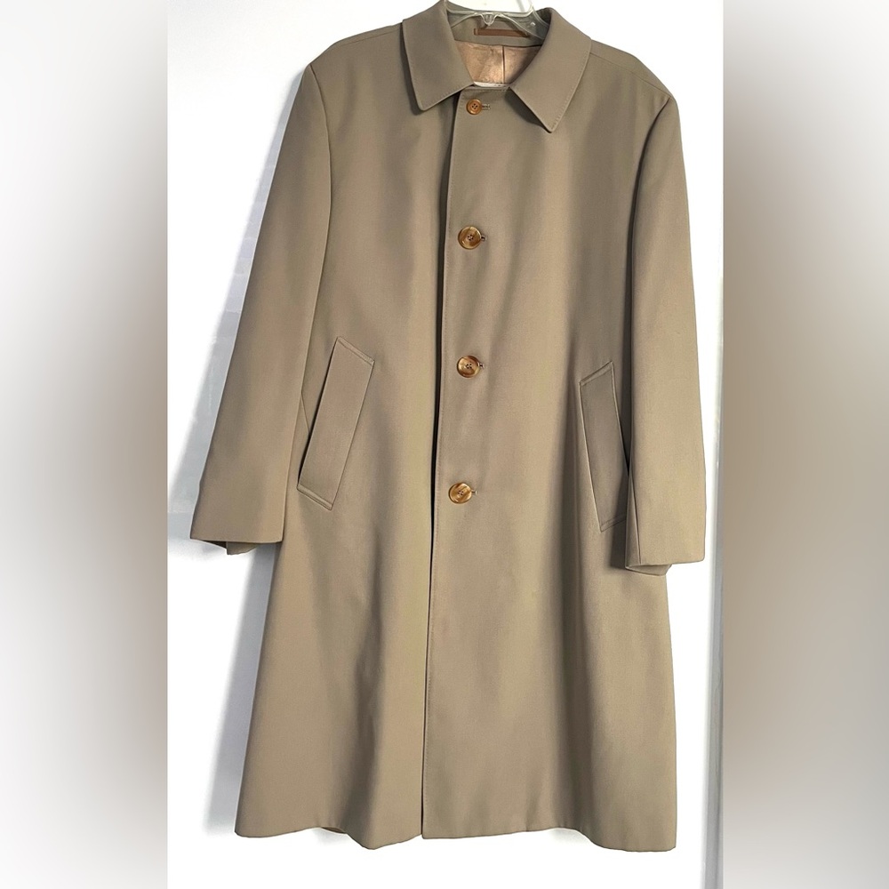 Aquascutum London Men's Aqua 5 Vintage Wool Trench Coat